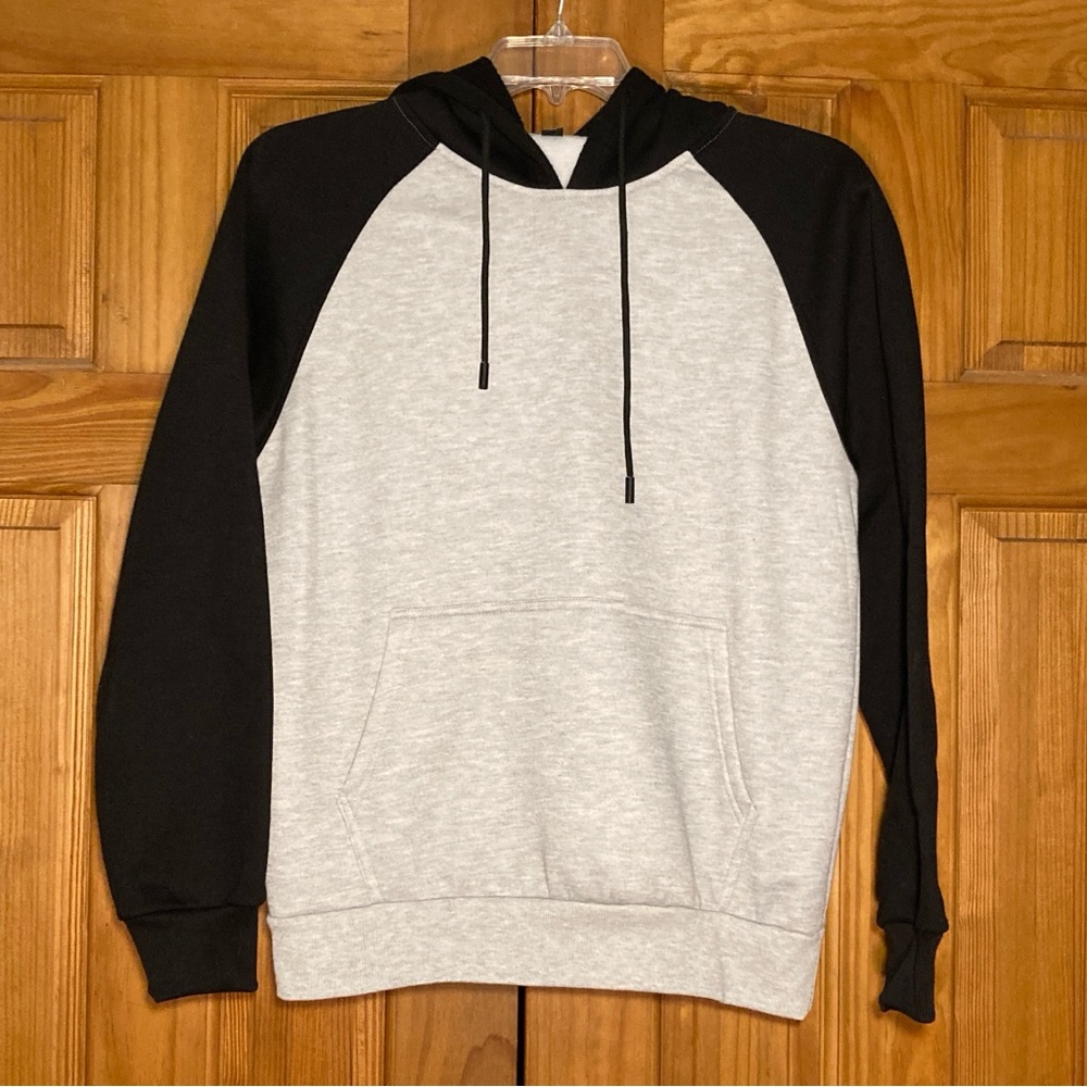 GUC Hoodie Hooded Sweatshirt Long Sleeve Gray Black Men's Size M Medium